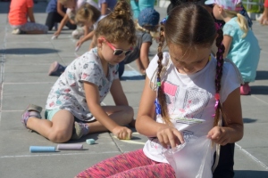 Malování na chodníku - srpen 2020